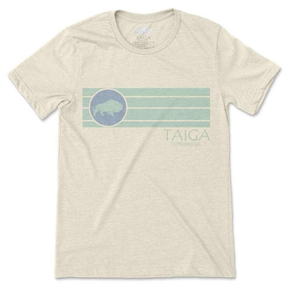 Minimalist Sage Green Flag Tee Buffalo T-Shirt W's